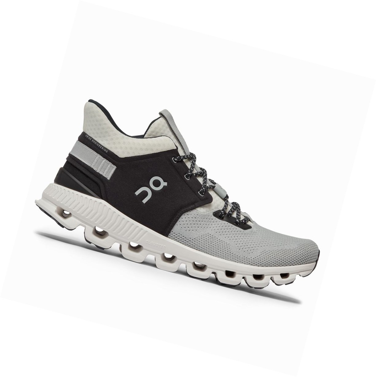 On Cloud Hi Edge Sneakers Herren Schwarz Grau | 0458-STQOD