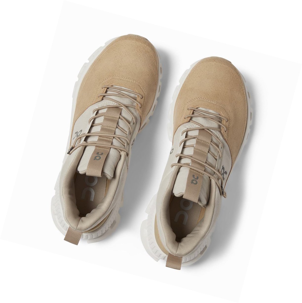 On Cloud Hi Sneakers Damen Beige Braun | 7831-ELSOW