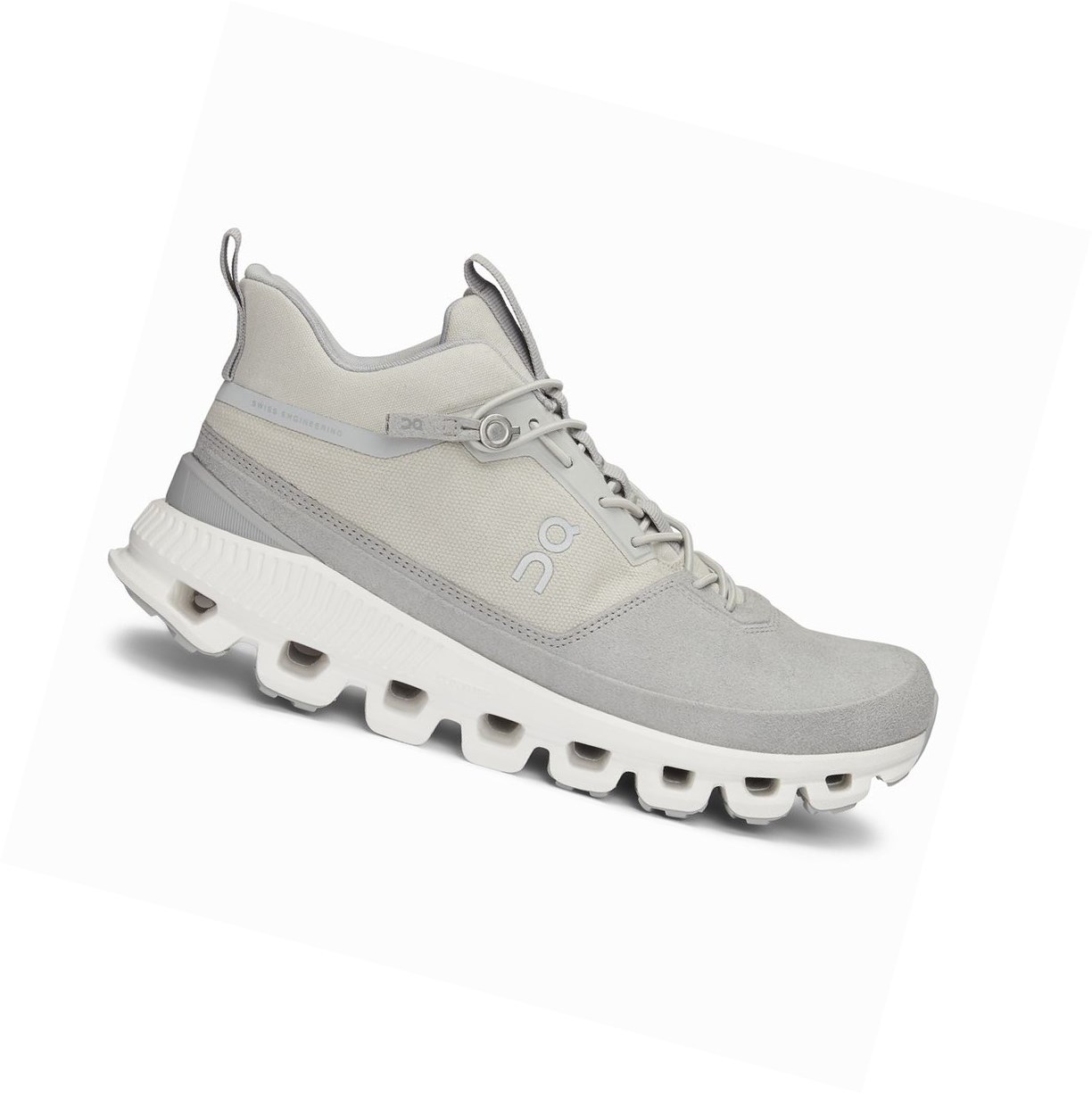 On Cloud Hi Sneakers Damen Beige Grau | 6071-TUPGC