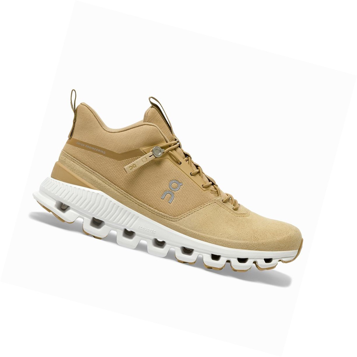 On Cloud Hi Sneakers Damen Gold | 6720-FRETA