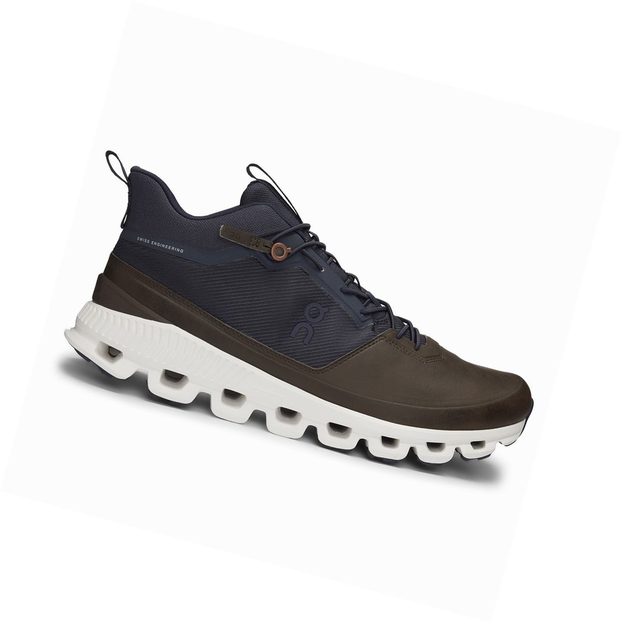 On Cloud Hi Sneakers Herren Braun Blau | 3687-RQAUP