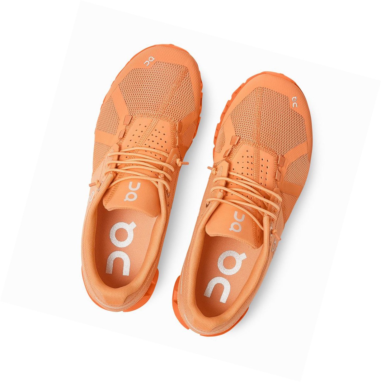 On Cloud Monochrome Straßenlaufschuhe Damen Orange | 7843-TVNZI