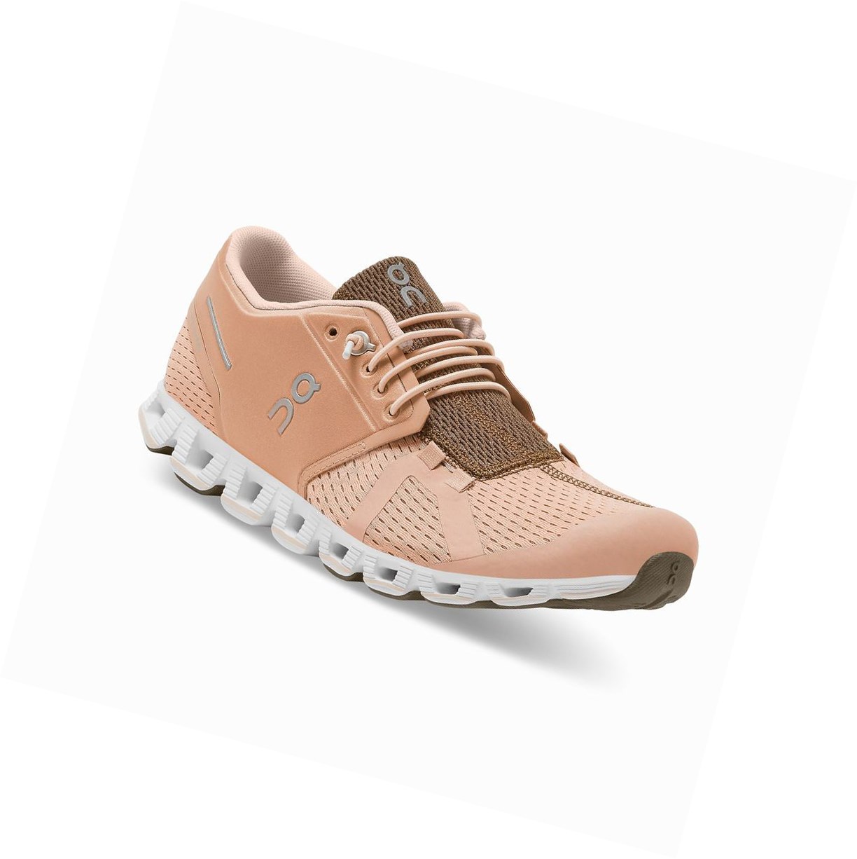 On Cloud Straßenlaufschuhe Damen Braun Rosa Camouflage | 0658-XHYMZ