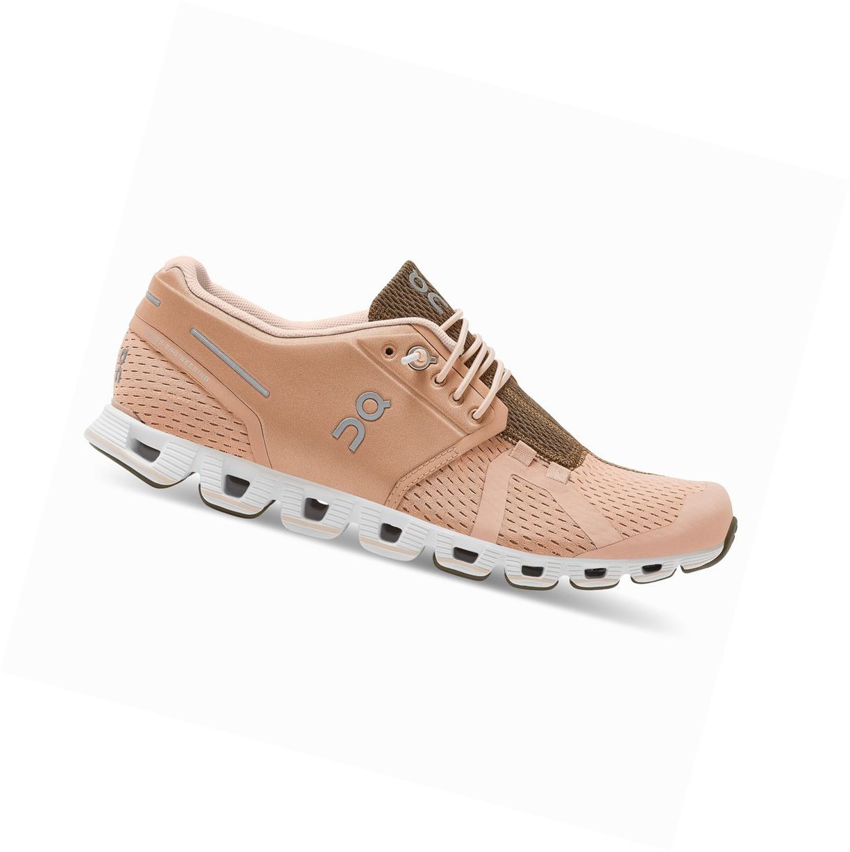 On Cloud Straßenlaufschuhe Damen Braun Rosa Camouflage | 0658-XHYMZ