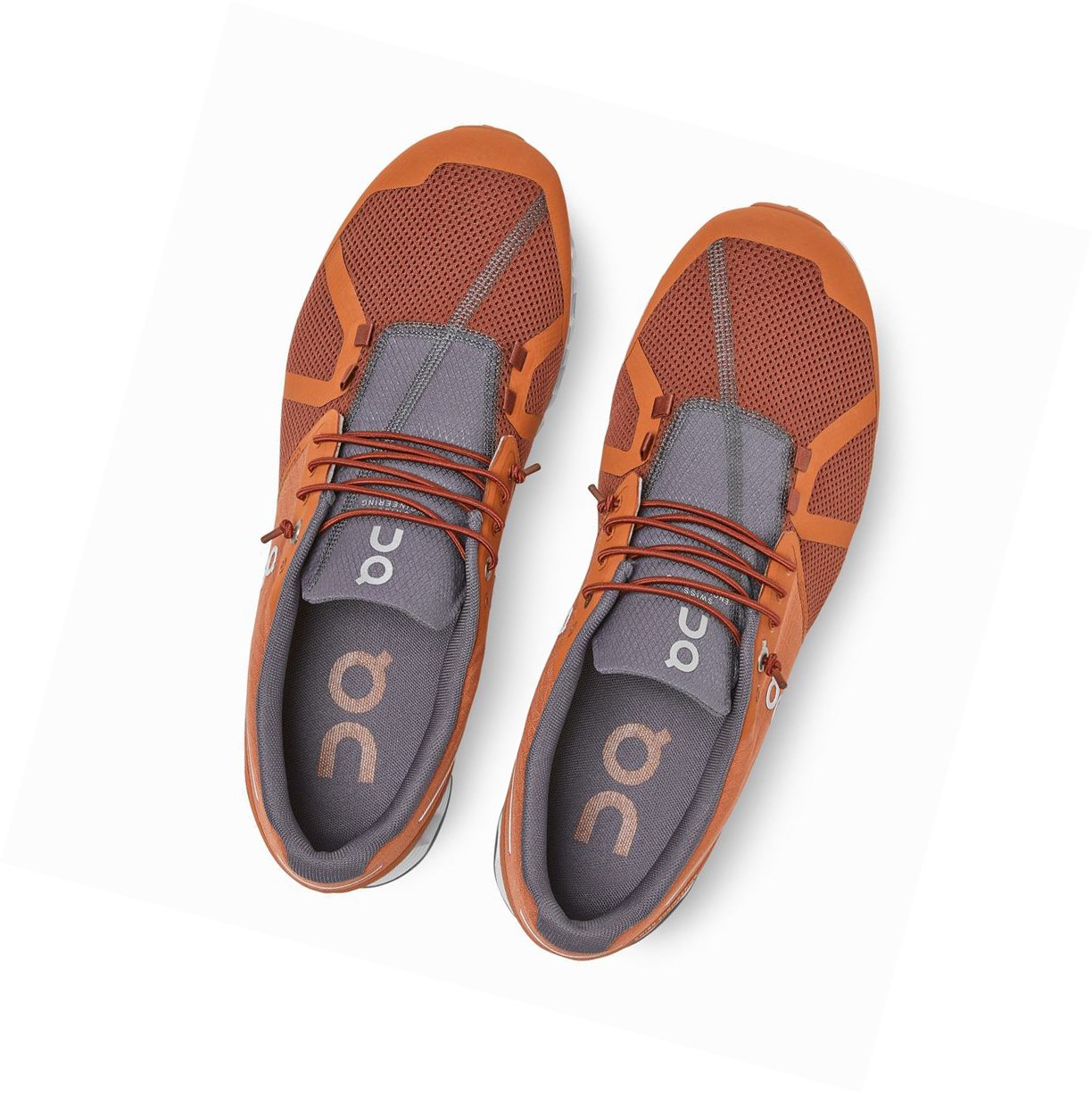 On Cloud Straßenlaufschuhe Herren Braun Orange | 5907-ARVQS