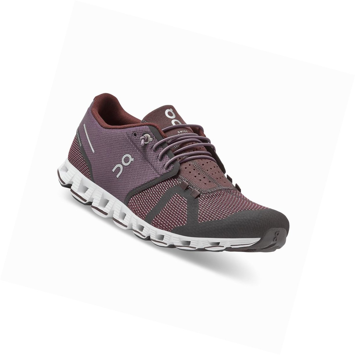 On Cloud Straßenlaufschuhe Herren Rot Lila | 6815-DEFQM