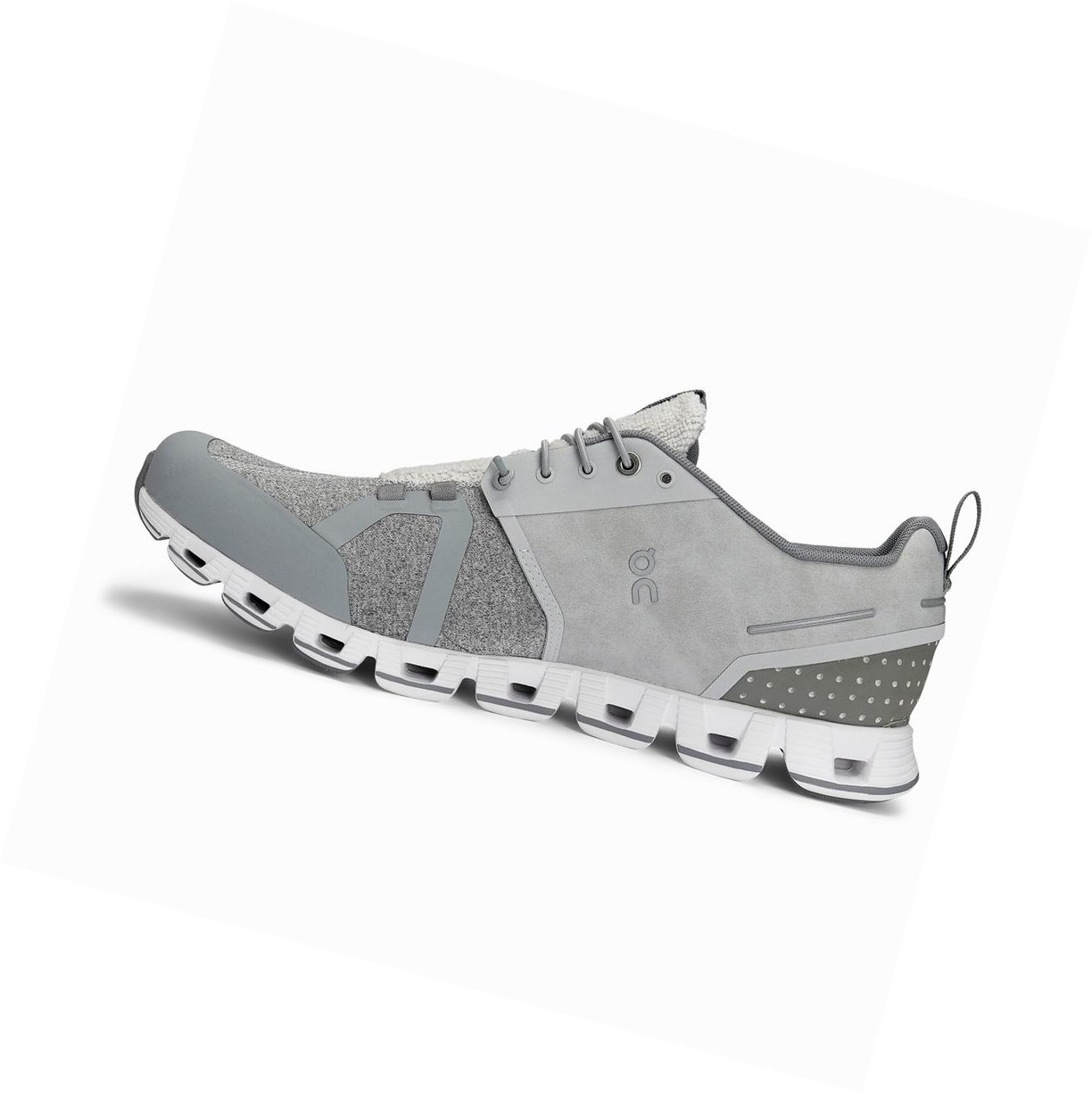 On Cloud Terry Straßenlaufschuhe Herren Silber | 5847-UHTKA