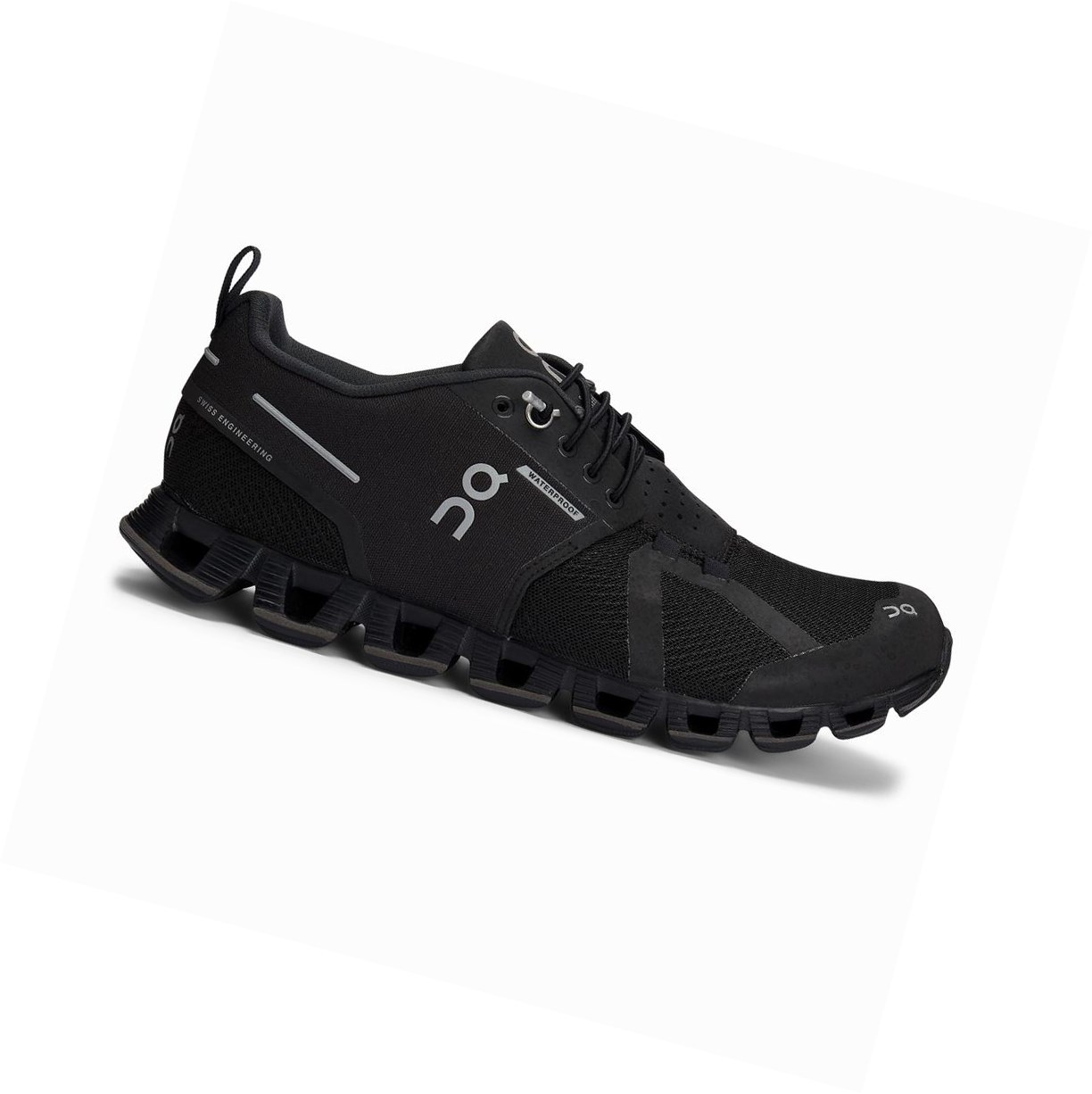 On Cloud Wasserdichte Straßenlaufschuhe Damen Schwarz | 7296-YURSC