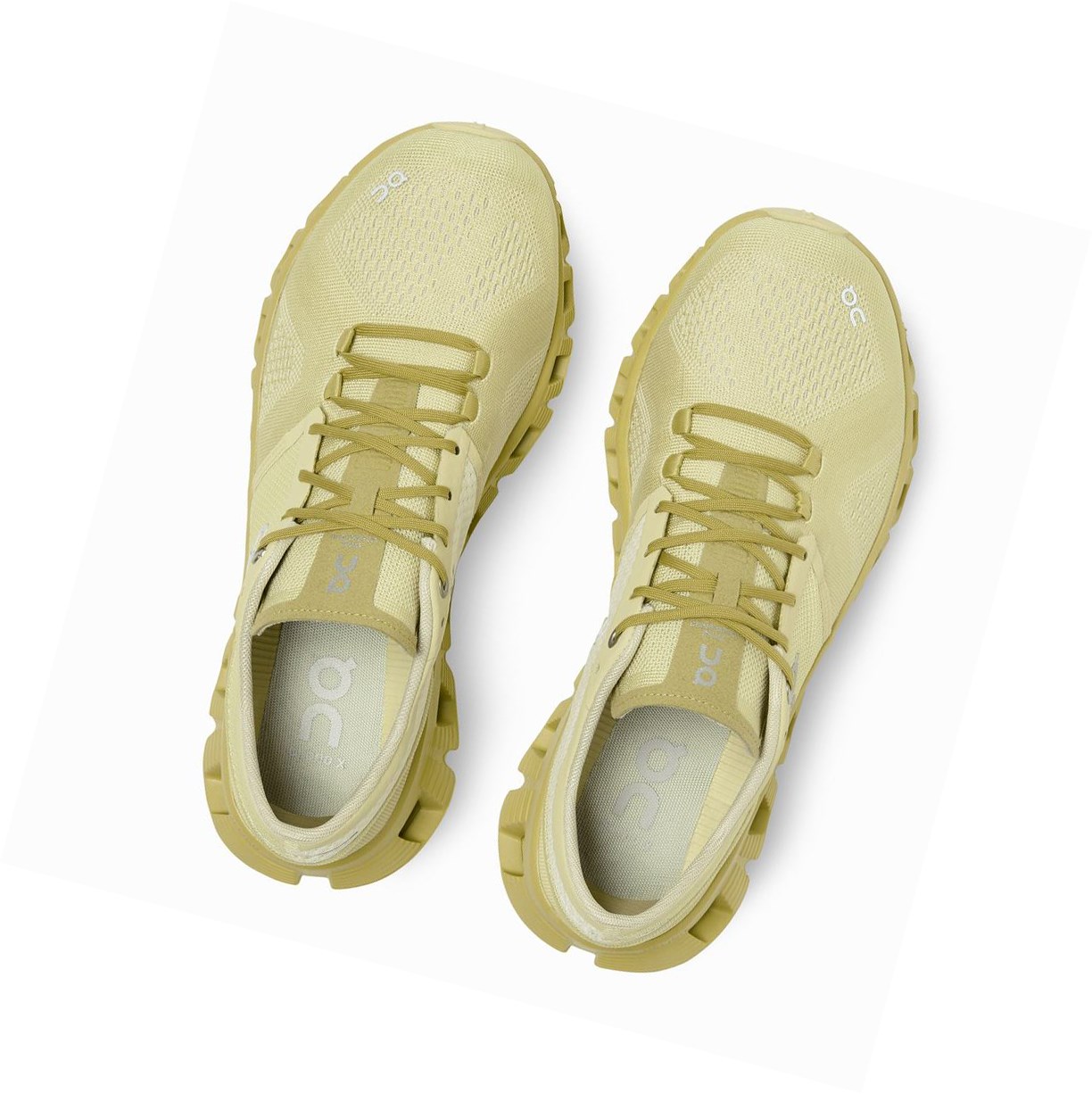 On Cloud X Sportschuhe Damen Gold | 3579-ENGJL