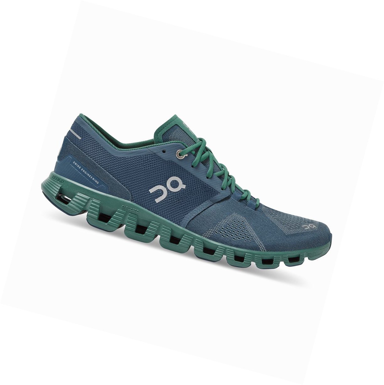 On Cloud X Sportschuhe Herren Grün Dunkelblau | 7904-DRCSM