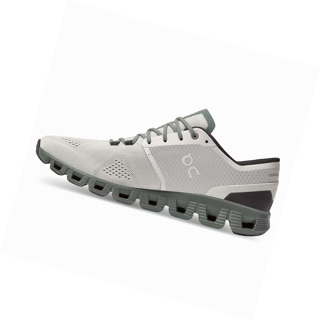 On Cloud X Sportschuhe Herren Khaki Olivgrün | 3857-MYCFI