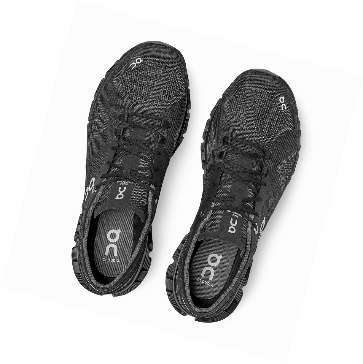 On Cloud X Sportschuhe Herren Schwarz | 4609-GLTVE