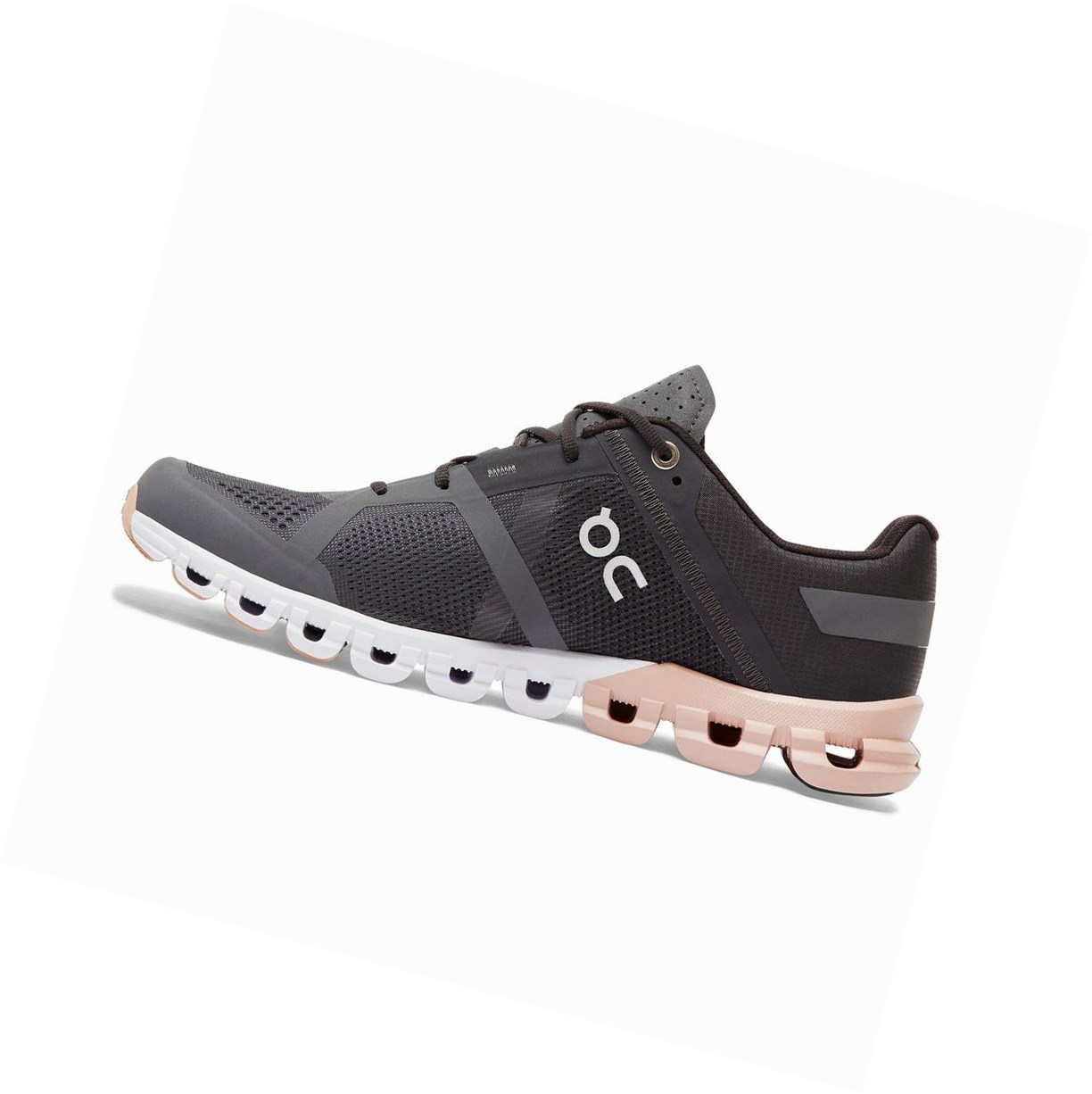 On Cloudflow Straßenlaufschuhe Damen Schwarz Rosa | 0135-SZNXC