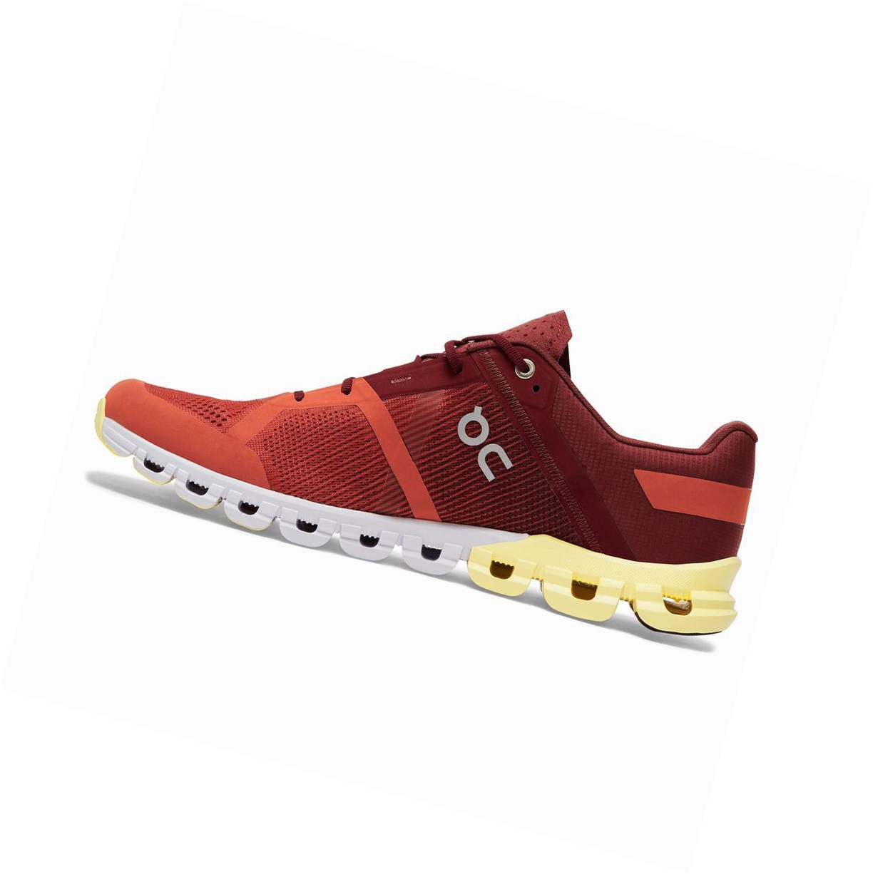 On Cloudflow Straßenlaufschuhe Herren Rot Hellgrün | 9602-ILHYT