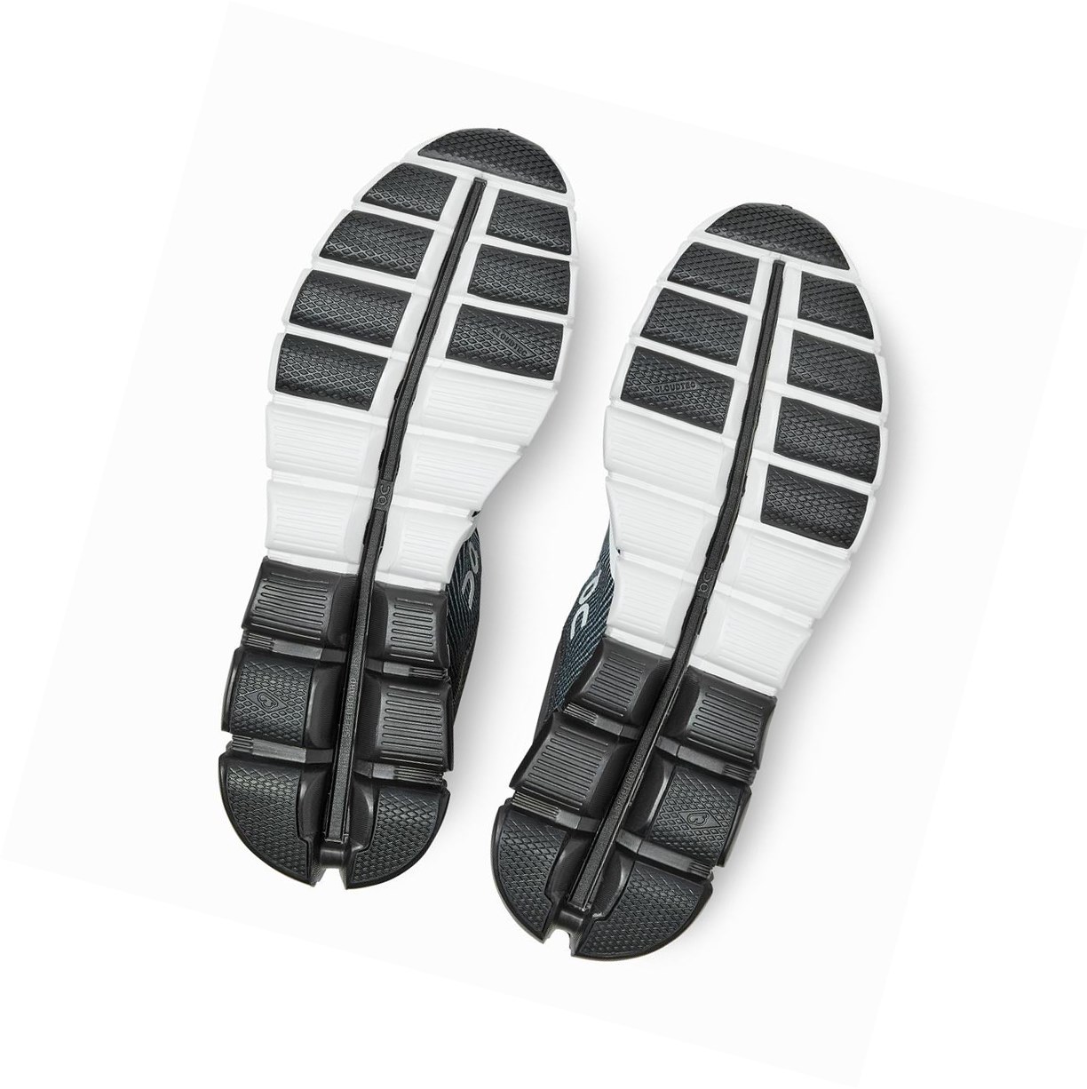 On Cloudflow Straßenlaufschuhe Herren Schwarz Weiß | 3605-BAQPO