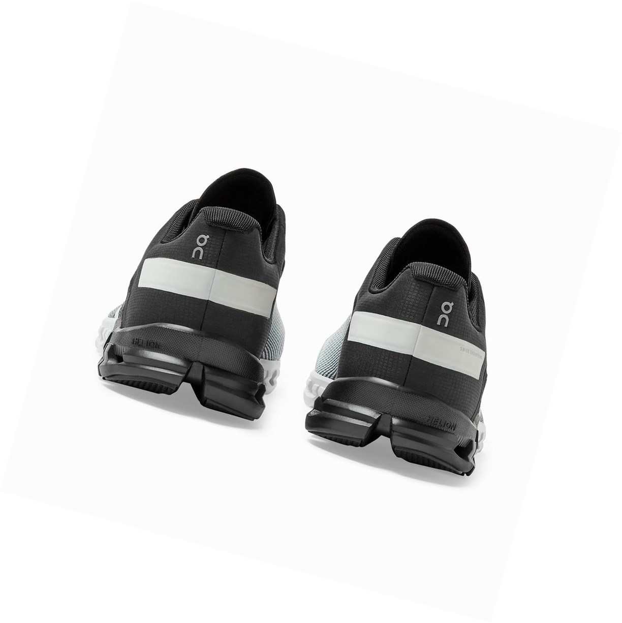 On Cloudflow Straßenlaufschuhe Herren Schwarz Weiß | 3605-BAQPO