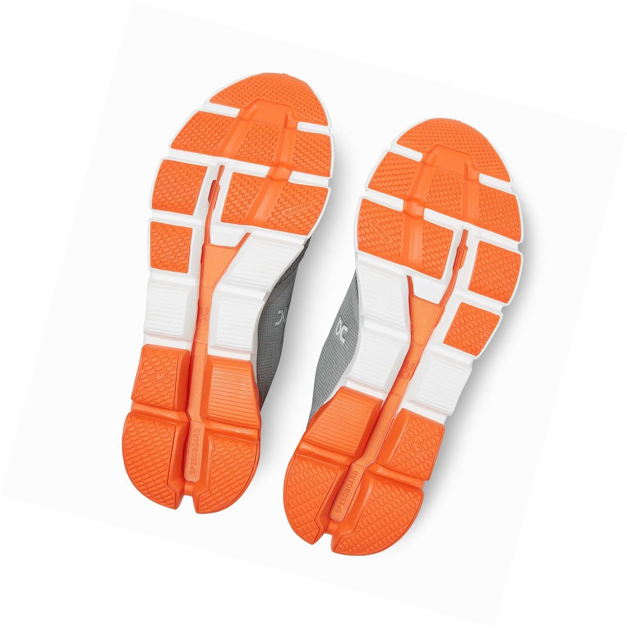 On Cloudflyer Straßenlaufschuhe Herren Grau Orange | 5638-ATSZC