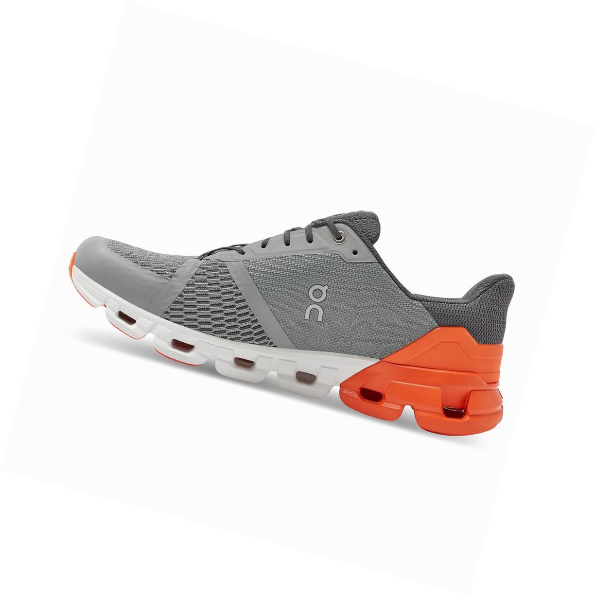 On Cloudflyer Straßenlaufschuhe Herren Grau Orange | 5638-ATSZC