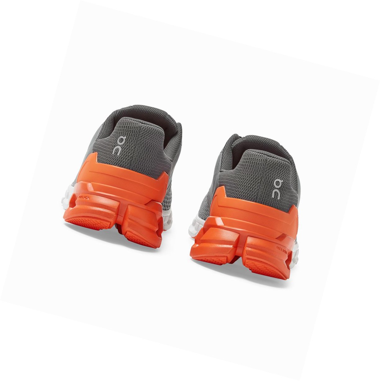 On Cloudflyer Straßenlaufschuhe Herren Grau Orange | 5638-ATSZC