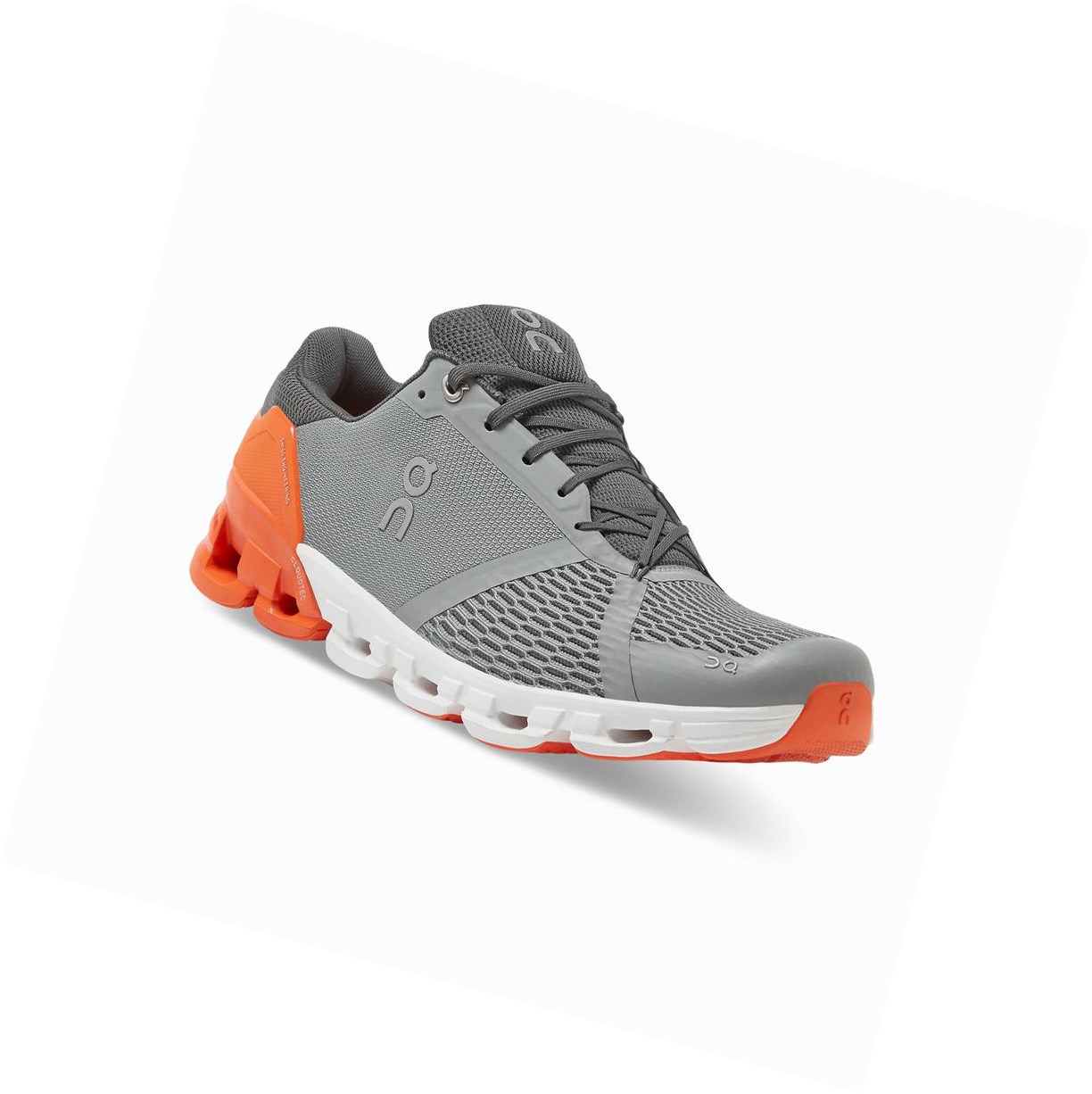 On Cloudflyer Straßenlaufschuhe Herren Grau Orange | 5638-ATSZC