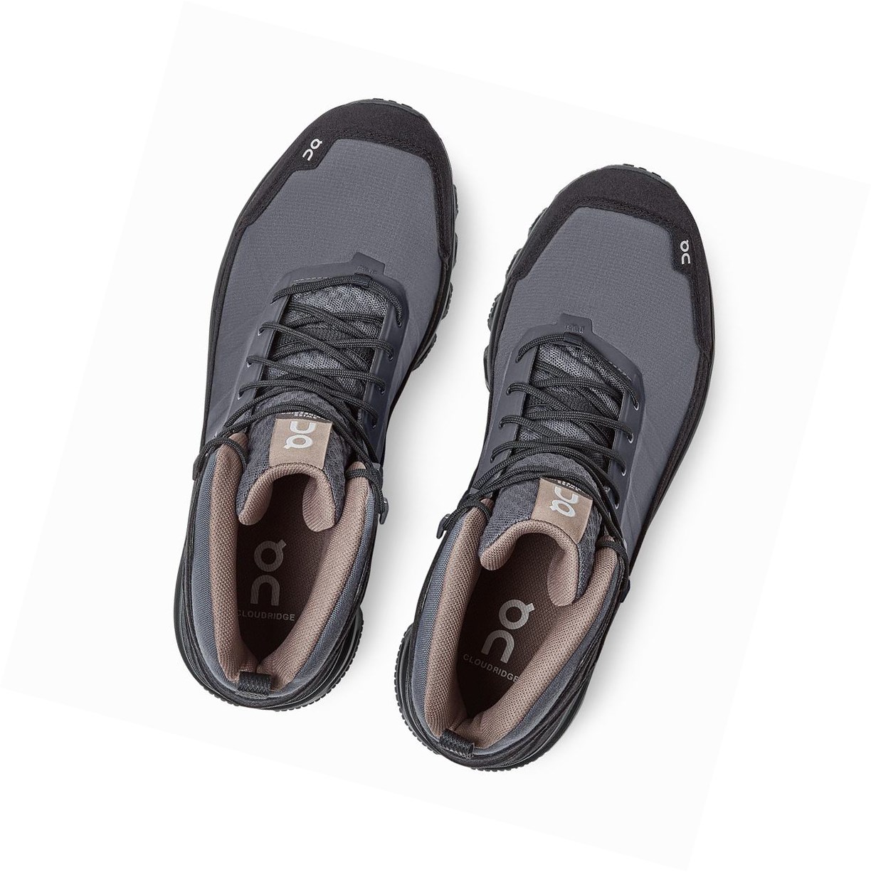 On Cloudridge Wanderschuhe Herren Schwarz Grau | 7098-KWDYF