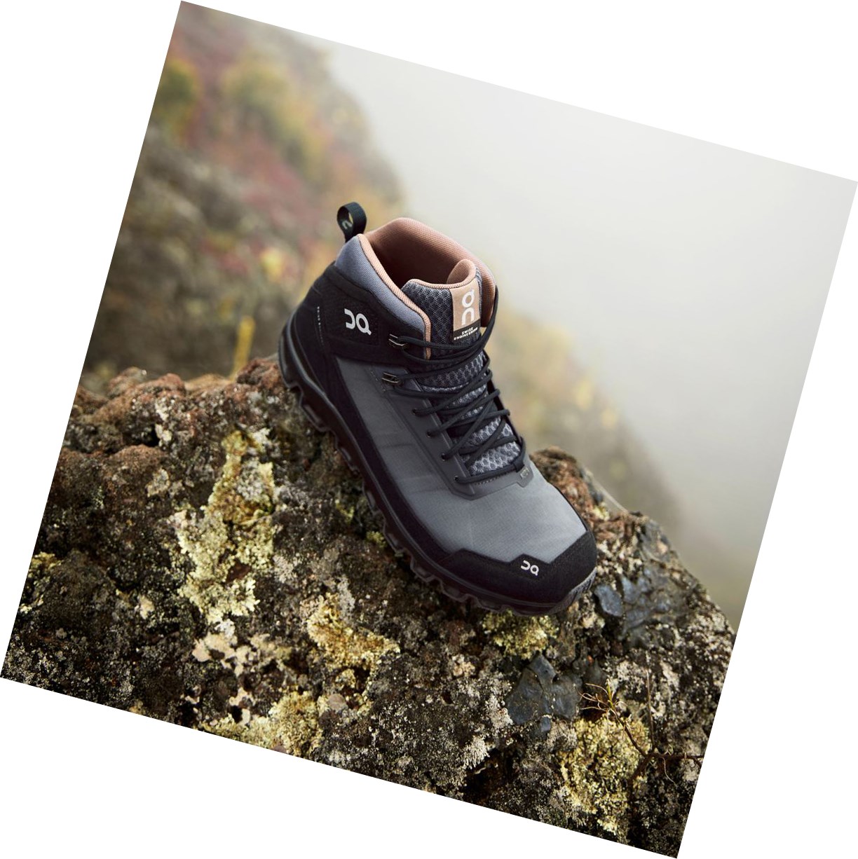 On Cloudridge Wanderschuhe Herren Schwarz Grau | 7098-KWDYF