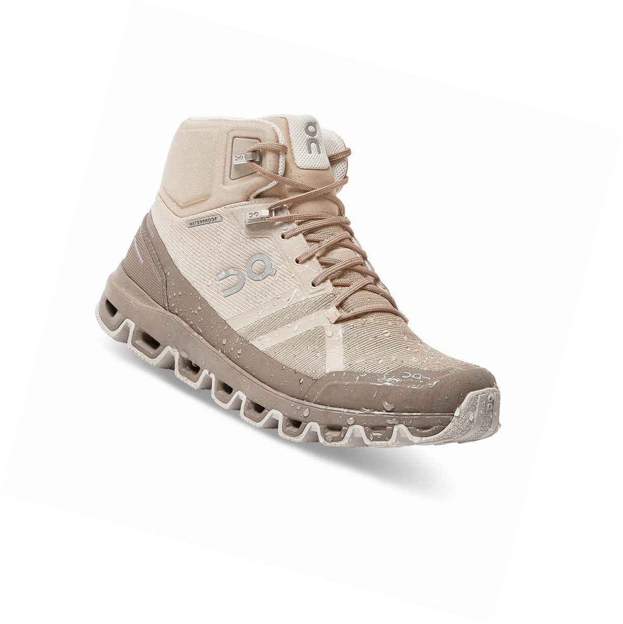 On Cloudrock Wasserdichte Wanderschuhe Damen Khaki | 9107-EKUQF