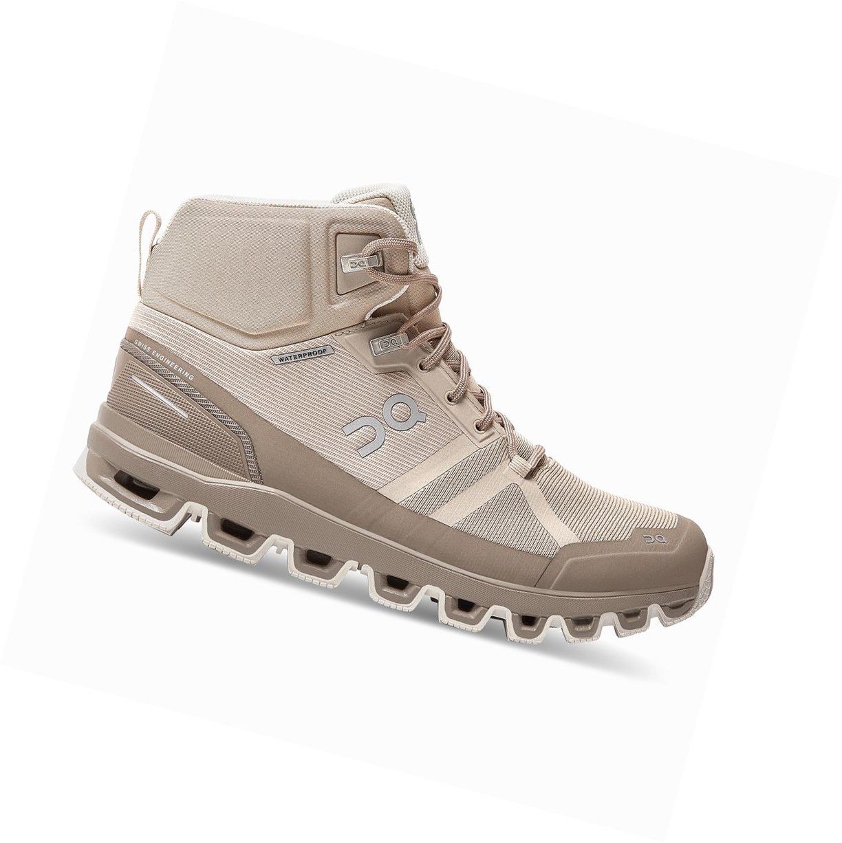 On Cloudrock Wasserdichte Wanderschuhe Damen Khaki | 9107-EKUQF