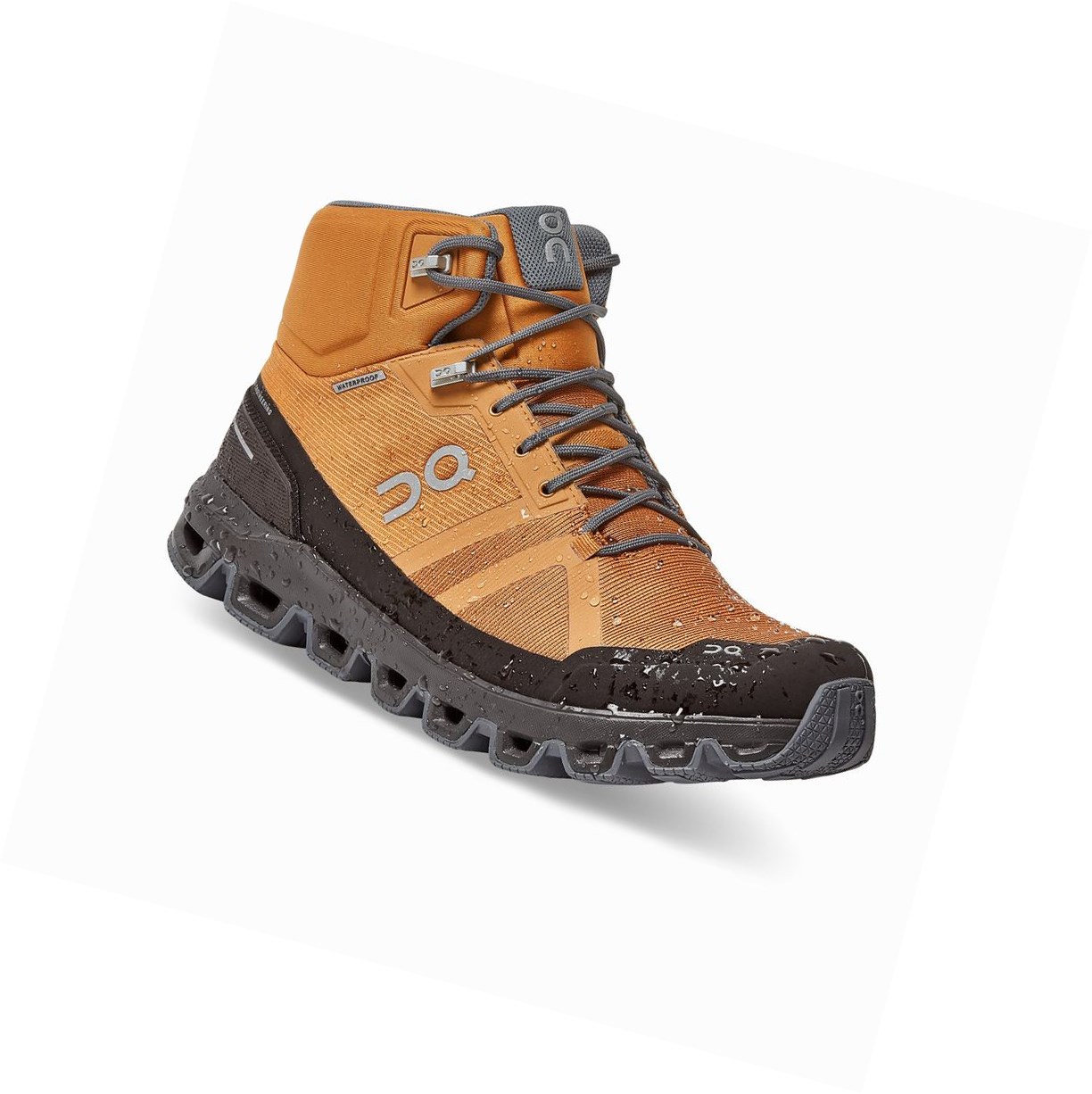 On Cloudrock Wasserdichte Wanderschuhe Herren Braun | 5370-FLKQW