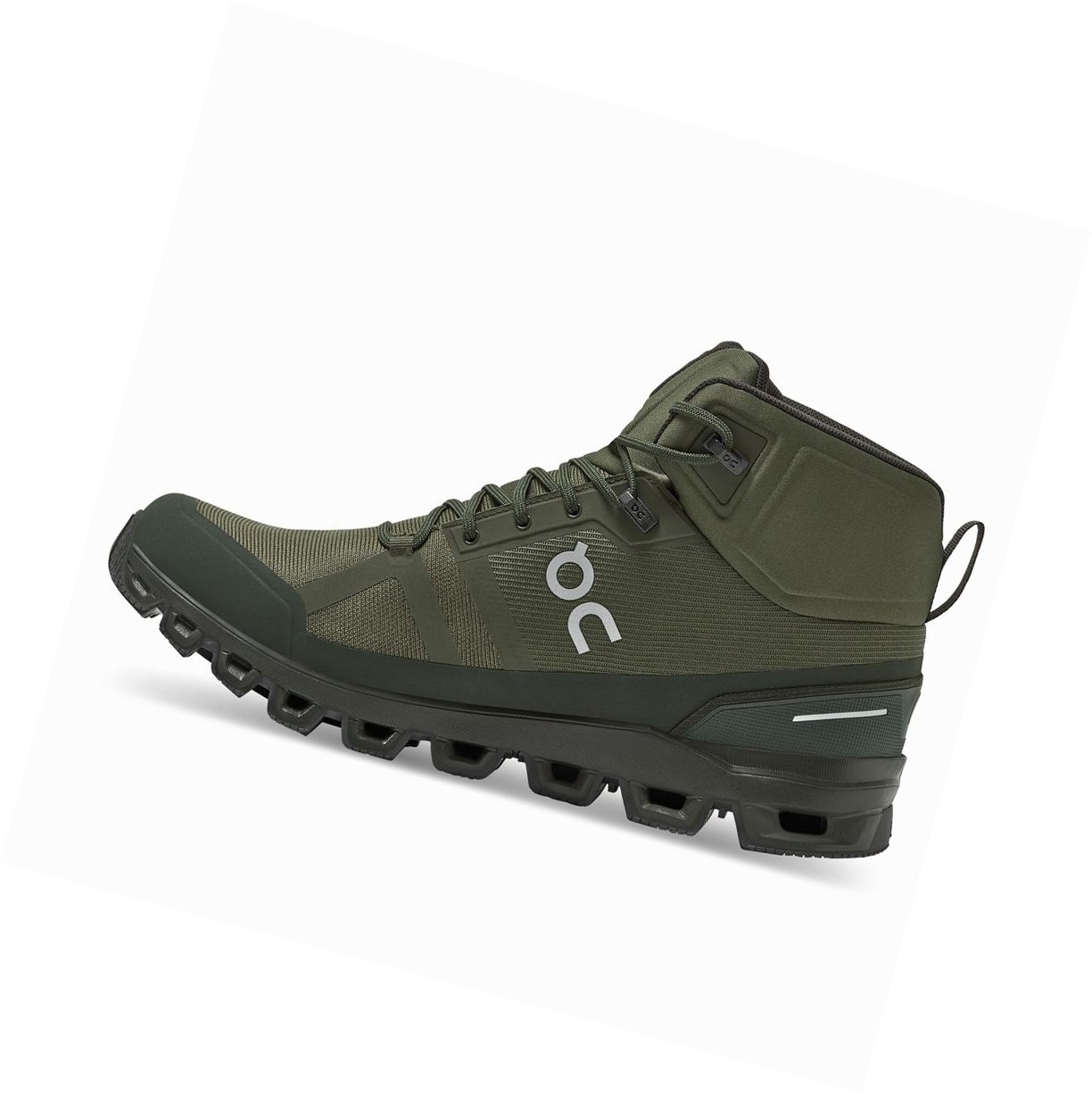 On Cloudrock Wasserdichte Wanderschuhe Herren Olivgrün | 8614-HZOQM