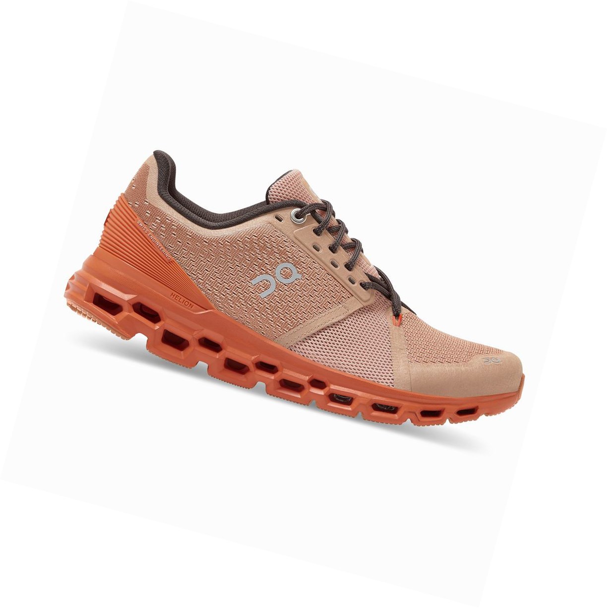 On Cloudstratus Straßenlaufschuhe Damen Braun Rosa | 7296-VNBMJ