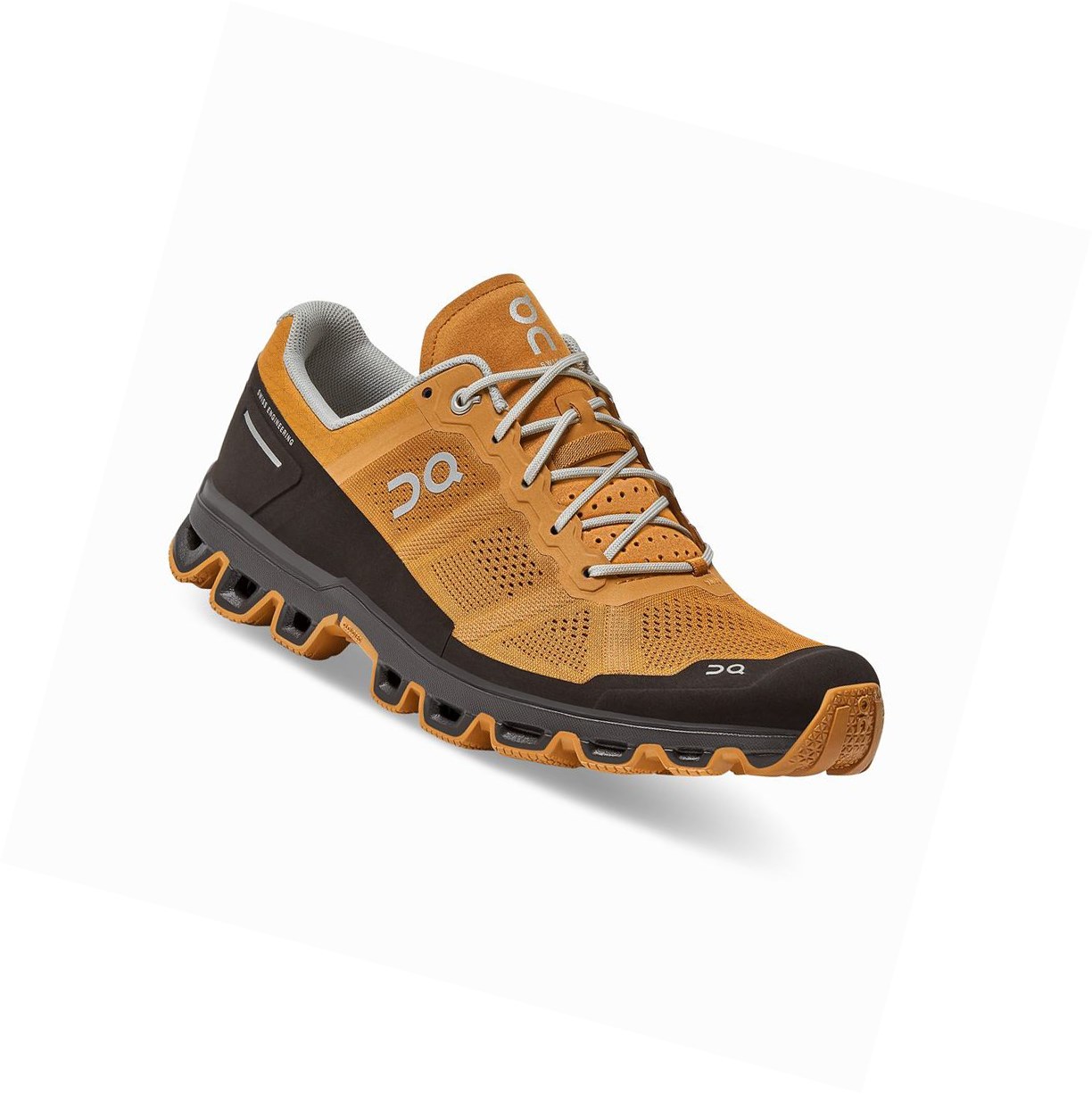 On Cloudventure Trailrunning Schuhe Herren Braun Gelb | 5603-BFOPL