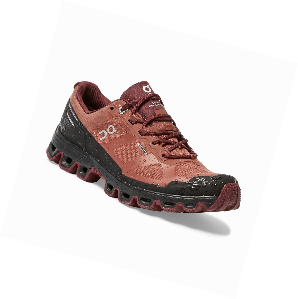 On Cloudventure Wasserdichte Trailrunning Schuhe Damen Braun Rosa | 1649-MJZEX