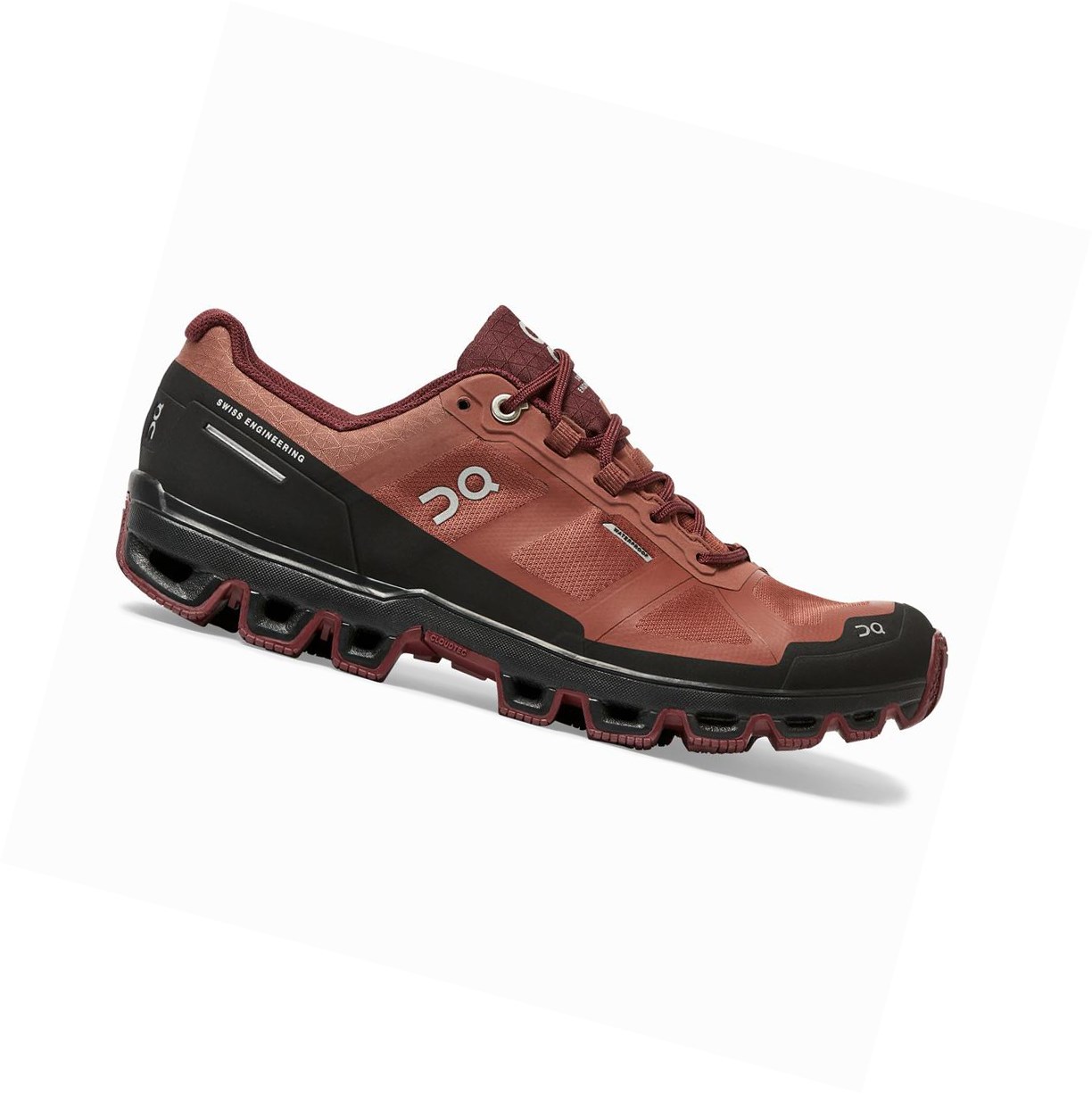 On Cloudventure Wasserdichte Trailrunning Schuhe Damen Braun Rosa | 1649-MJZEX