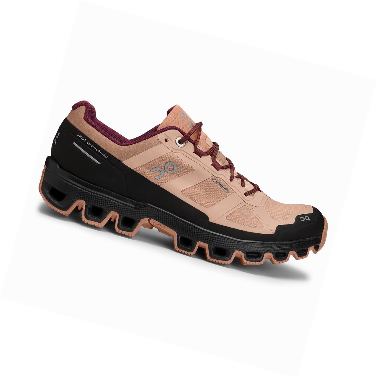 On Cloudventure Wasserdichte Trailrunning Schuhe Damen Braun Rosa | 3186-YDKOG