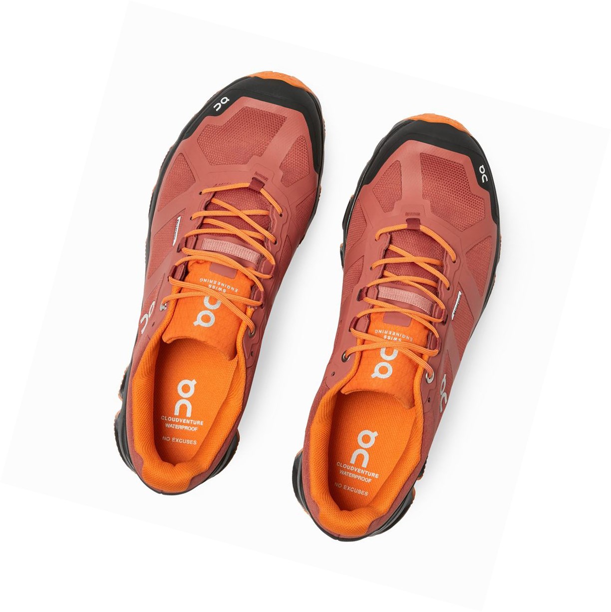 On Cloudventure Wasserdichte Trailrunning Schuhe Herren Rot Orange | 9483-BLNGU