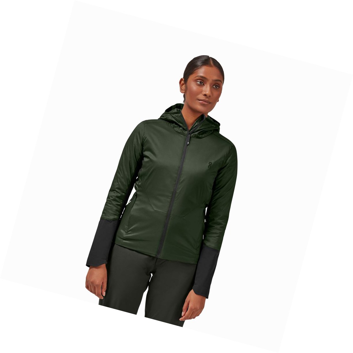 On Insulator Jacke Damen Dunkelgrün Schwarz | 8043-OUJKX