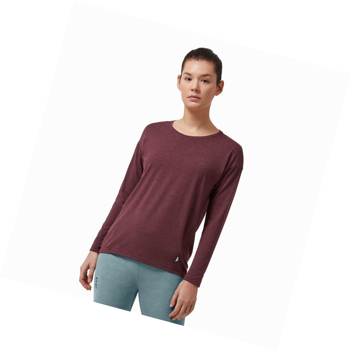 On Kompfort T-shirts Damen Bordeaux | 8764-GHDFP