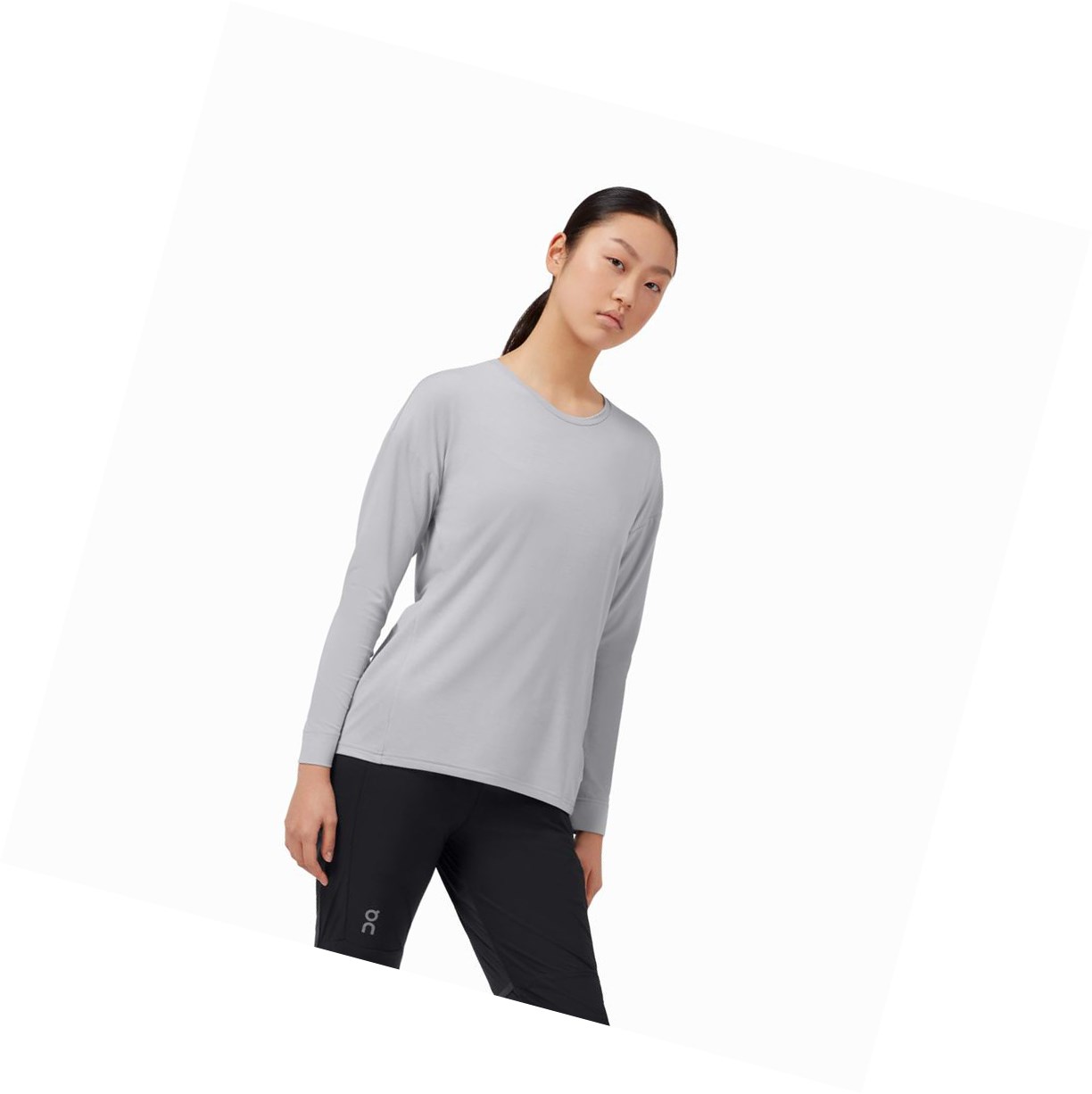 On Kompfort T-shirts Damen Grau | 9602-QHBAC