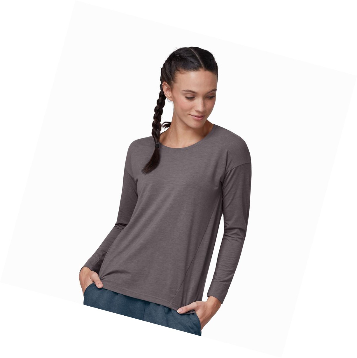 On Kompfort T-shirts Damen Kaffee | 8745-KWYAC