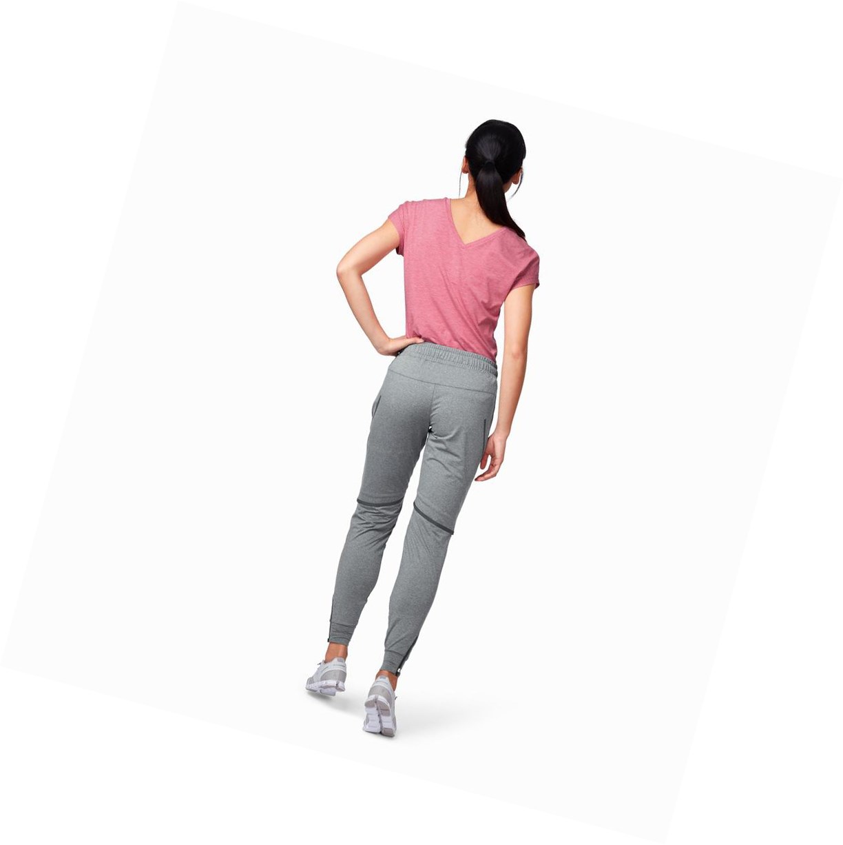 On Lauf Laufhose Damen Grau | 9802-OYWSX