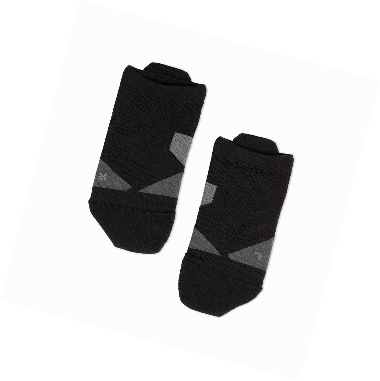 On Low Laufsocken Herren Schwarz Grau | 0786-HVALO