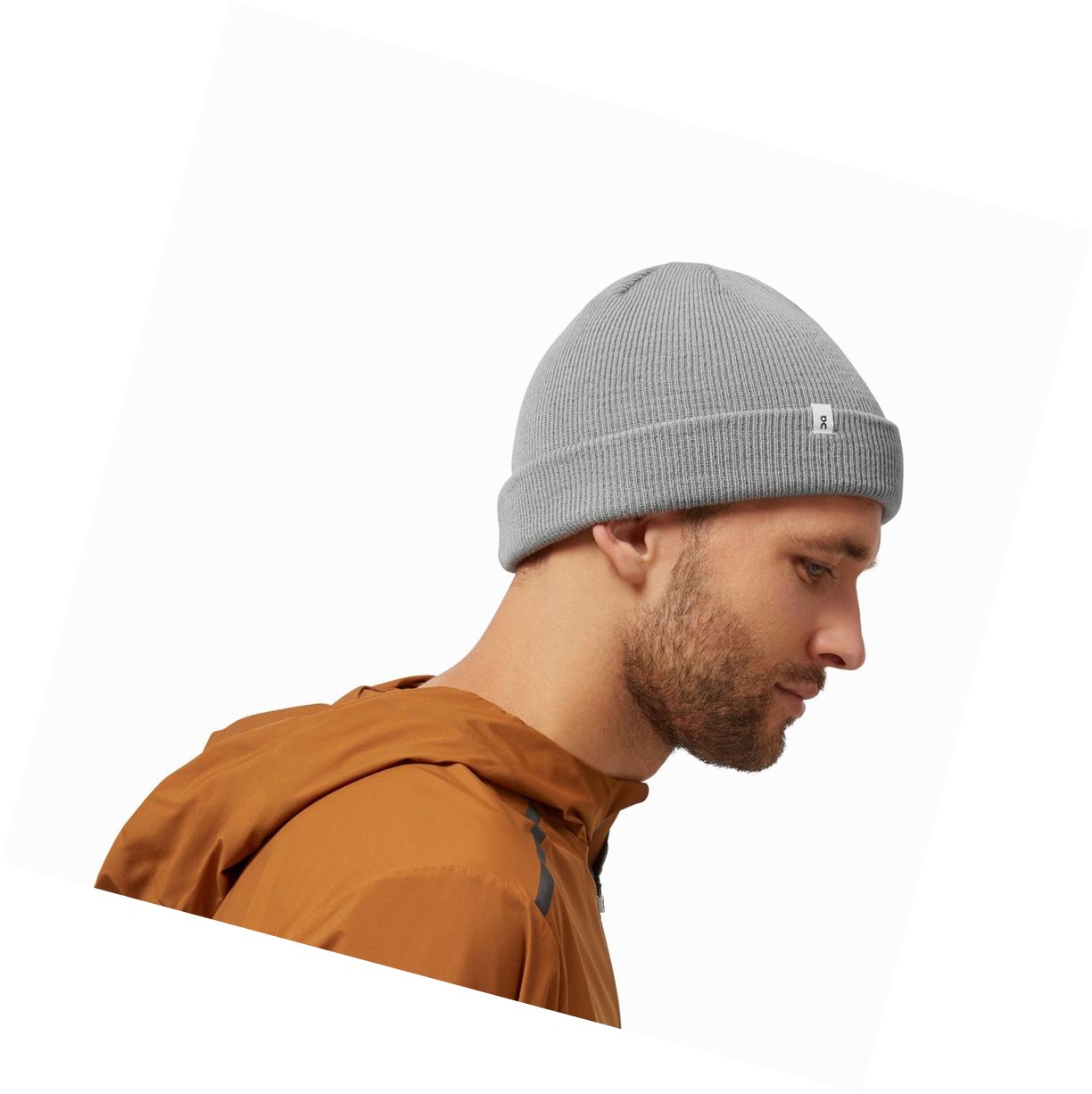 On Merino Beanie Hüte Herren Grau | 6092-YCOML