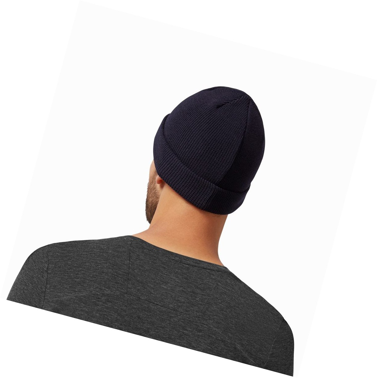 On Merino Beanie Hüte Herren Navy | 7136-SEJVC