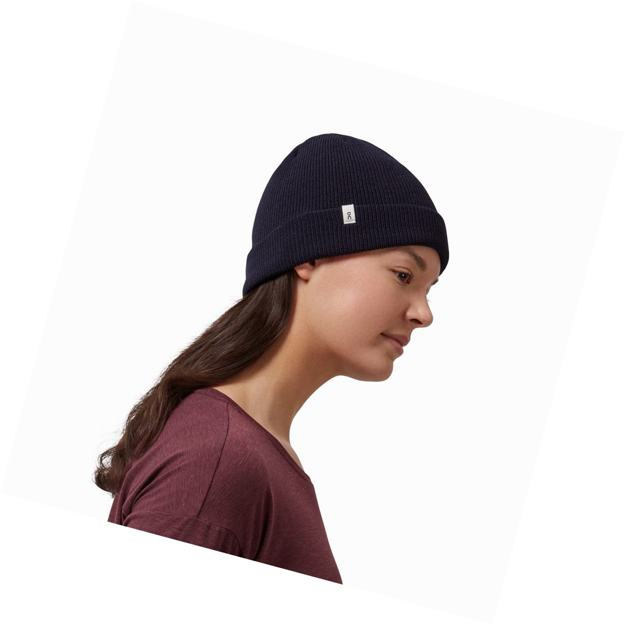 On Merino Beanie Hüte Herren Navy | 7136-SEJVC