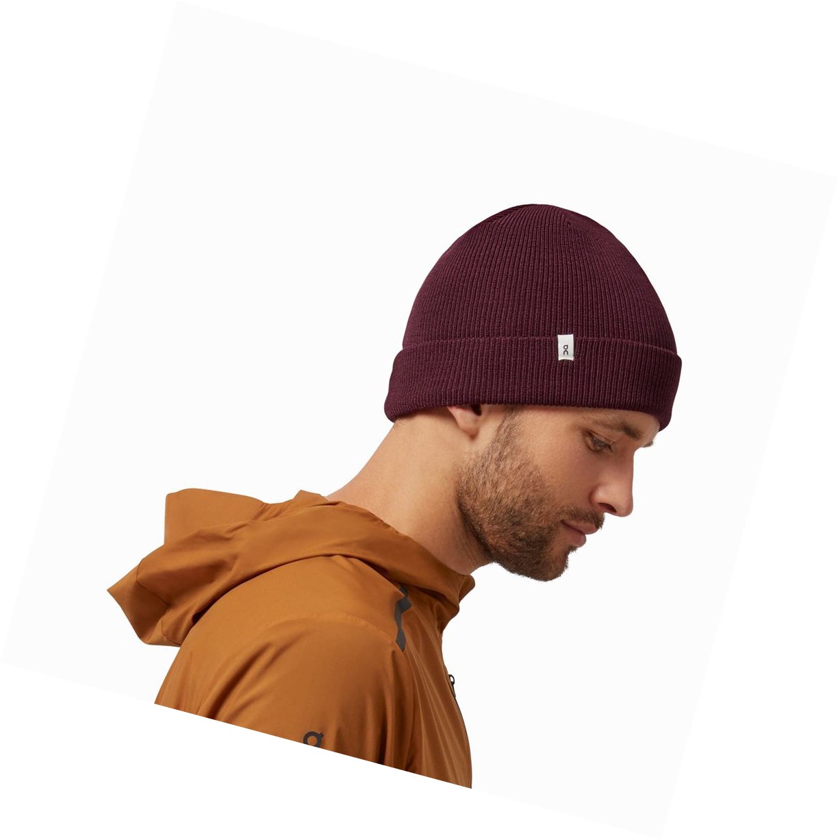 On Merino Beanie Hüte Herren Rot | 5289-SKGND