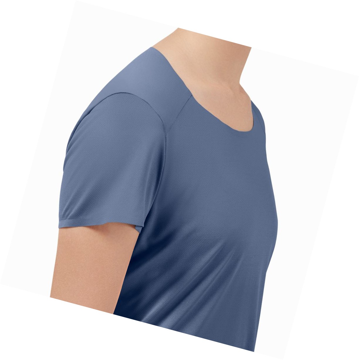 On Performance Long-T T-shirts Damen Blau Schwarz | 8170-ITVDU