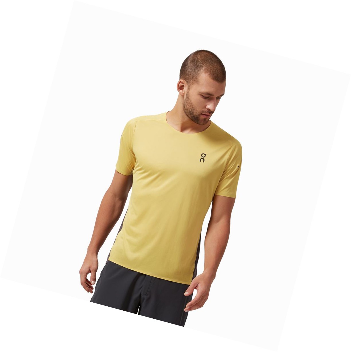 On Performance Long-T T-shirts Herren Senfgelb | 2813-KXCZN