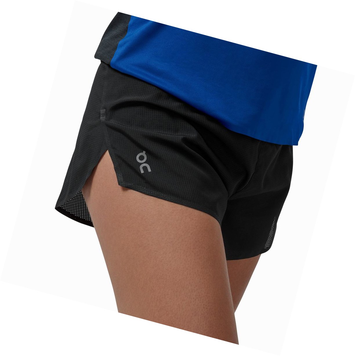 On Race Laufshorts Damen Schwarz | 0135-LQNKH