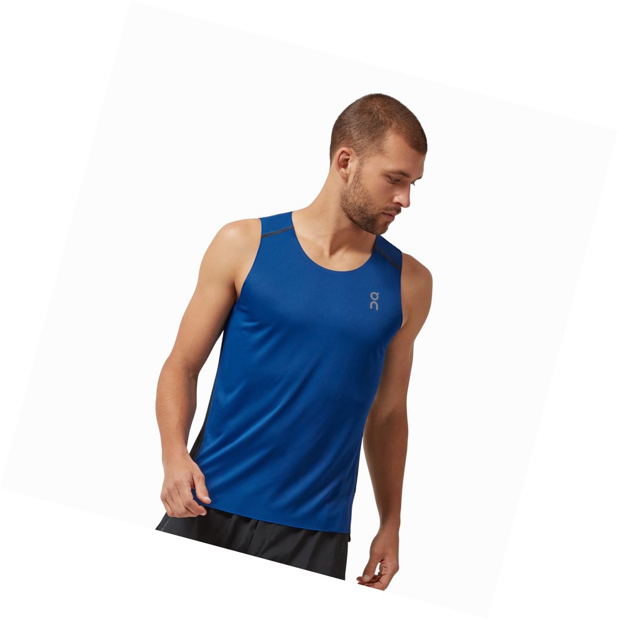 On Tank-T Muskelshirt Herren Indigo Schwarz | 9428-POIET